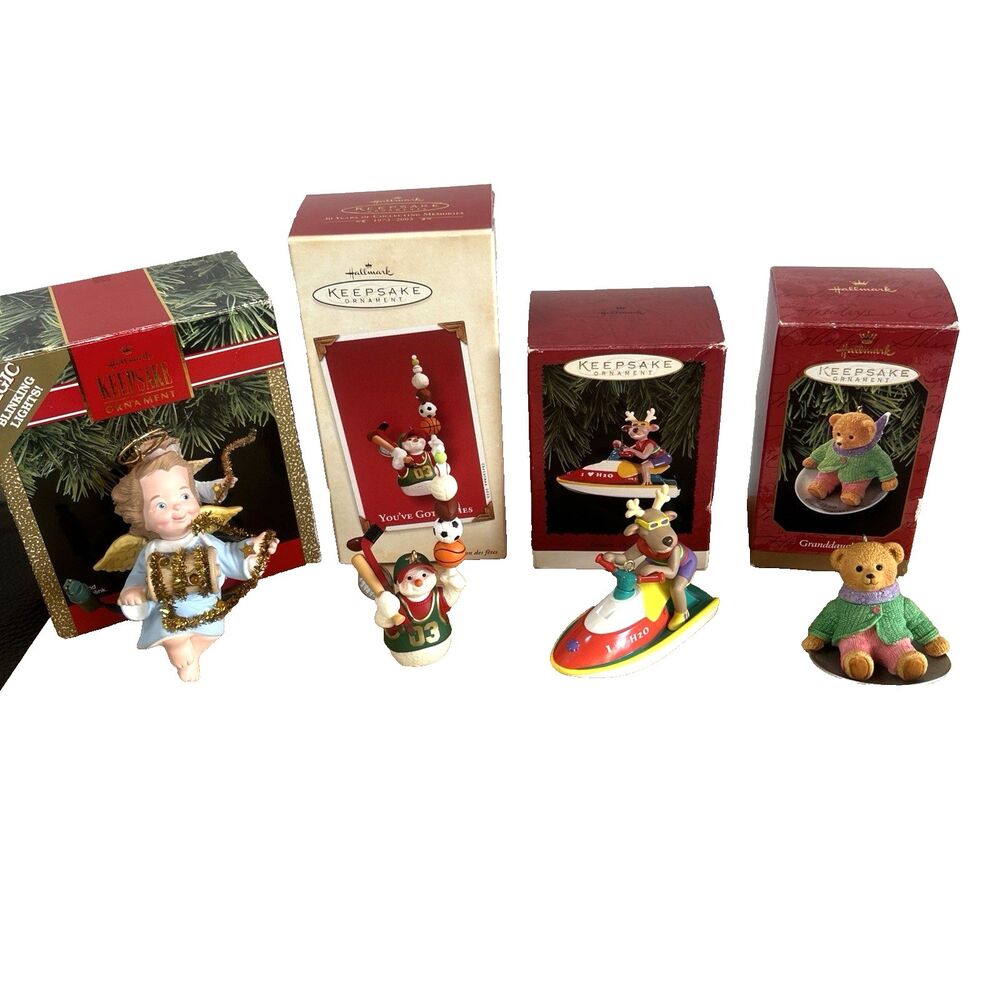 Hallmark Keepsake Ornaments Collectors LOT of 4 Christmas Tree Hanging Decor